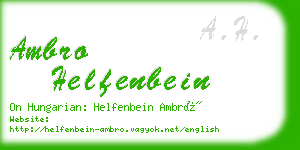 ambro helfenbein business card